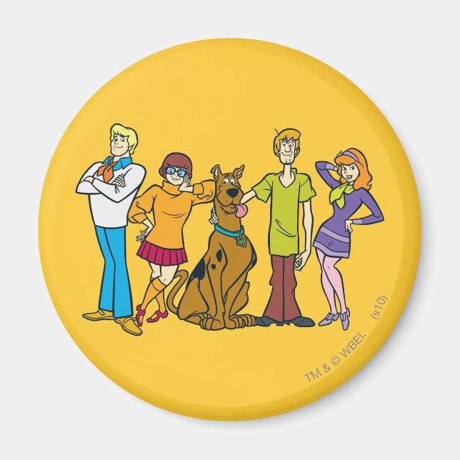 Ganze Gang 14 Mystery Inc. Magnet (Vorne)