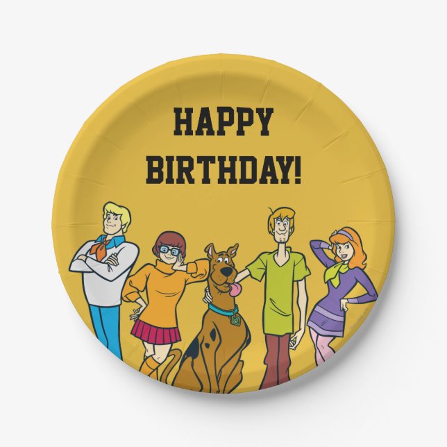 Ganze Gang 14 Mystery Inc. Pappteller (Vorderseite)