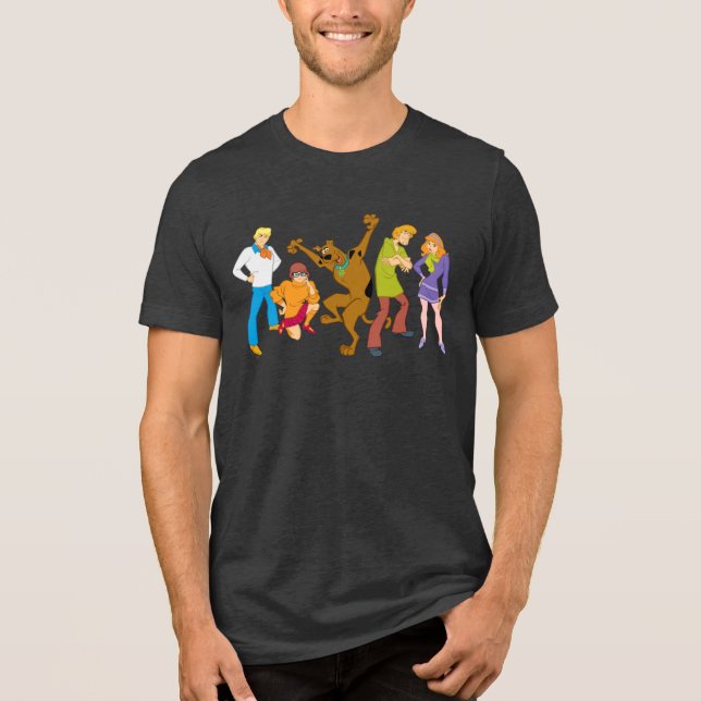 Ganze Gang 16 Mystery Inc. Tri-Blend Shirt (Vorderseite)
