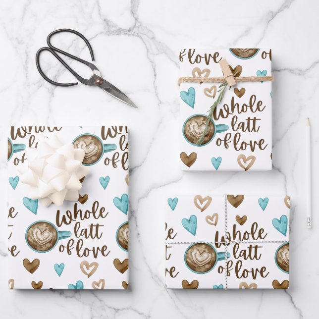 ganze Liebe, Umschlagpapier Geschenkpapier Set (Vorderseite)
