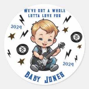 Ganze Lotta Liebe Rock'n'Roll Rocker Baby Class Runder Aufkleber