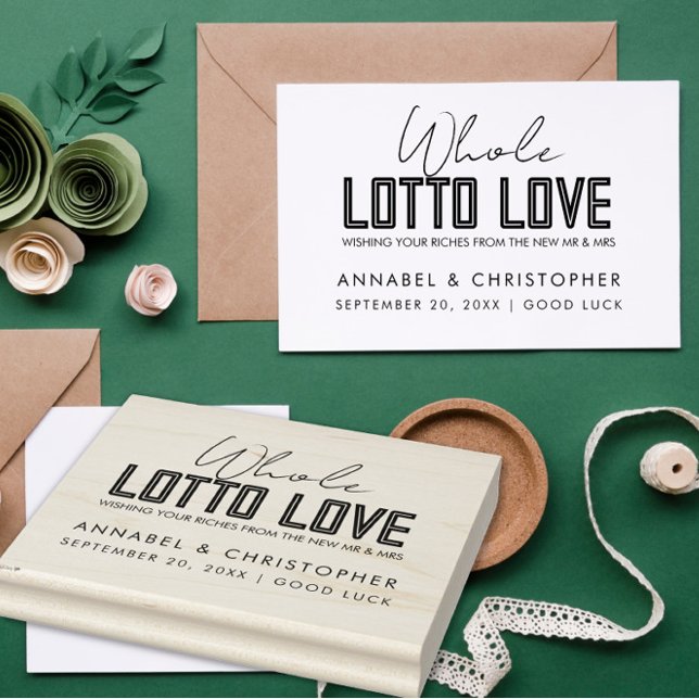 ganze Lotterie Liebe Ticket Gastgeschenk Hochzeit Gummistempel (Von Creator hochgeladen)
