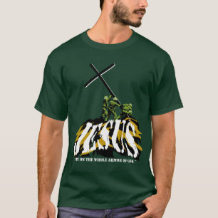 Ganze Rüstung des Gottes, dunkelgrüner T - Shirt
