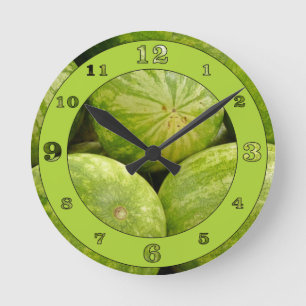 ganze Wassermelonen gezählt Runde Wanduhr