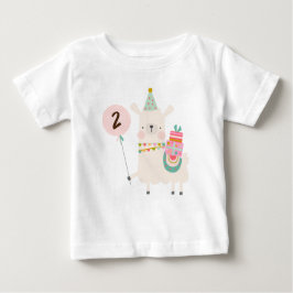 Ganzer Llama Fun Lime Green Geburtstagsparty T - S Baby T-shirt