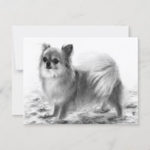 Ganzes Chihuahua Handgemälde Postkarte