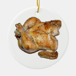 Ganzes Hähnchen aus dem Ofen Keramik Ornament