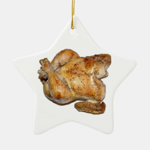 Ganzes Hähnchen aus dem Ofen Keramik Ornament