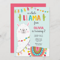 Ganzes Lamas Geburtstagsfeier Einladung Alpes Fies