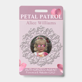 Ganzjährig rosa Pink Petal Patrol Flower Girl Abze Ausweis