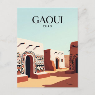 Gaoui Dorf Tschad Postkarte