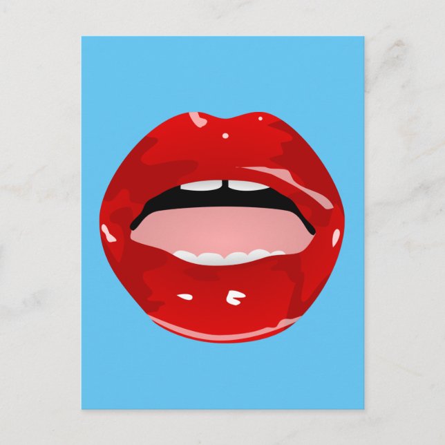 Gap zahngirl "red lips" POSTCARDS Postkarte (Vorderseite)