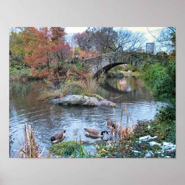 Gapstow Bridge Central Park New York City Poster (Vorne)