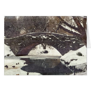 GAPSTOW-BRÜCKE IM WINTER-NOTIZKARTE