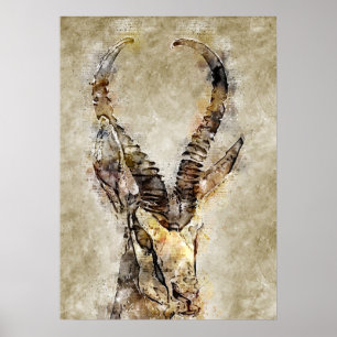 Gaqzelle Vintage-Druck-Wandkunst Poster