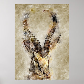Gaqzelle Vintage-Druck-Wandkunst Poster