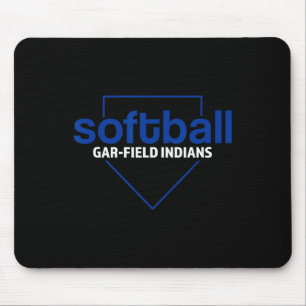 Gar-field Indians Softll Home Plate Mousepad