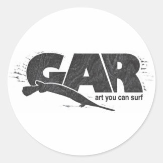 Gar Surfboards Runder Aufkleber