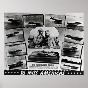 Gar Wood 10 Miss Americas Poster