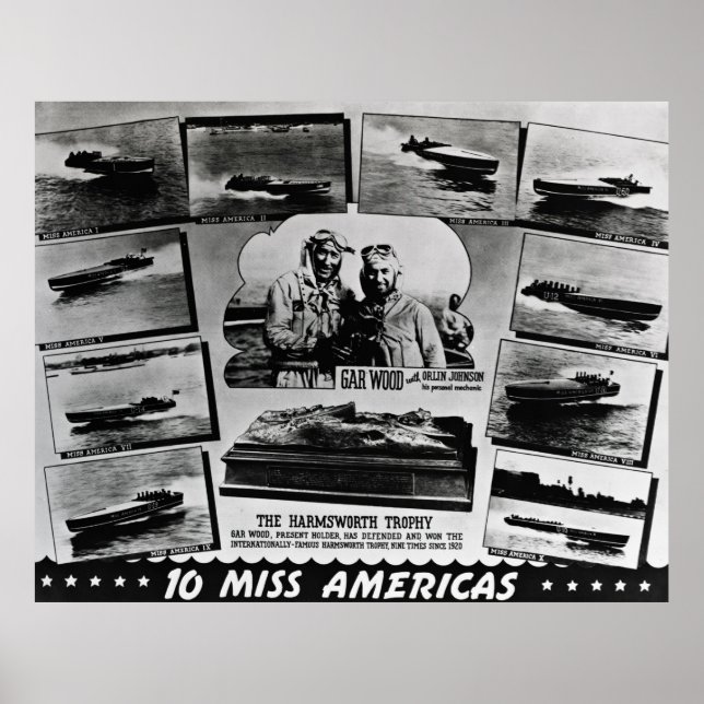 Gar Wood 10 Miss Americas Poster (Vorne)