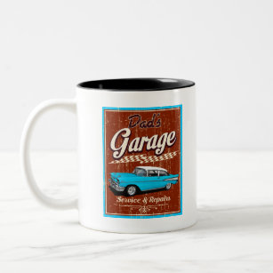 Garage Blue 57 Classic Vater Zweifarbige Tasse