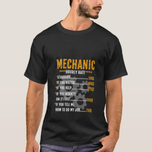 Garage Damen Vintage Lustiger Mechaniker Stundensa T-Shirt
