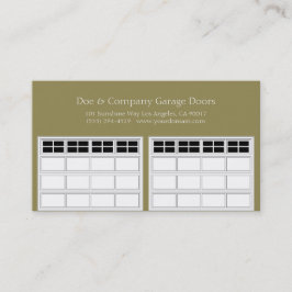 Garage Door Company/dunkle Creme Visitenkarte