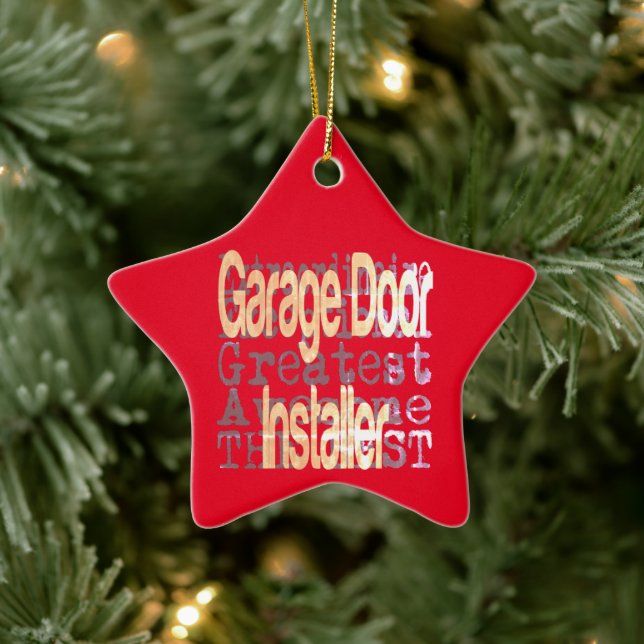 Garage Door Installer Extraordinaire Keramik Ornament (Baum)