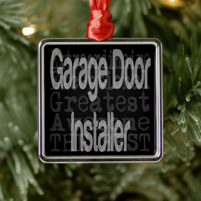 Garage Door Installer Extraordinaire Ornament Aus Metall (Baum)