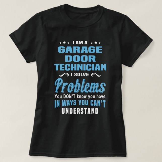 Garage Door Techniker T-Shirt (Design vorne)
