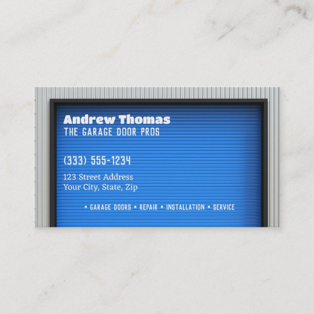 Garage Door Visitenkarte (Vorderseite)