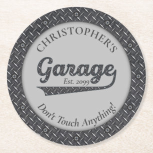Garage Fassen Sie Nichts An Garage Papier Unterset Runder Pappuntersetzer