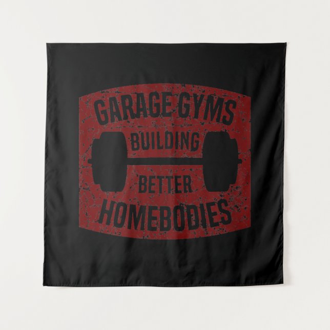Garage Gyms Gebäude Bessere Homeboards Barbell Gym Wandteppich (Vorderseite)