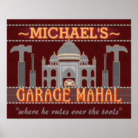 Garage Mahal Man Cave Funny Personalisierter Typ S
