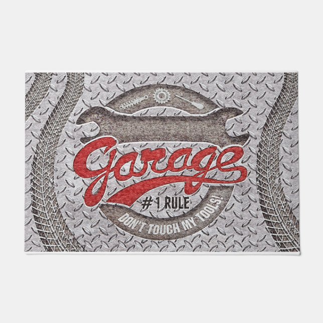Garage Regeln Doormat, Coole Garage Fußmatte (Vorderseite)