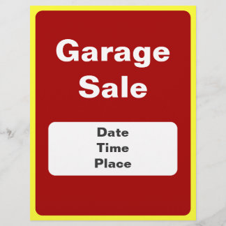 Garage Sale and Yard Sale Ankündigung Flyer