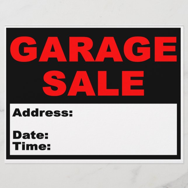 Garage Sale Flyer (Vorne)