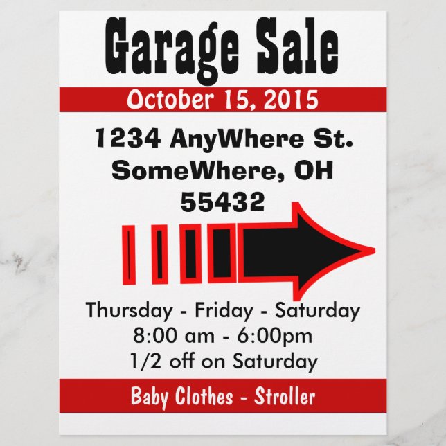 Garage Sale Flyer (Vorne)