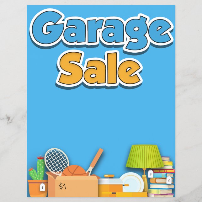 Garage Sale Flyer - 8 1/2" x 11" Vorlage (Vorne)