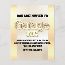 Garage Sale Imitate Gold Verkauf Glitzer Flyer