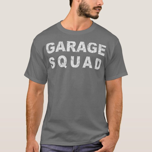 Garage Squad Car Mechanic T-Shirt (Vorderseite)