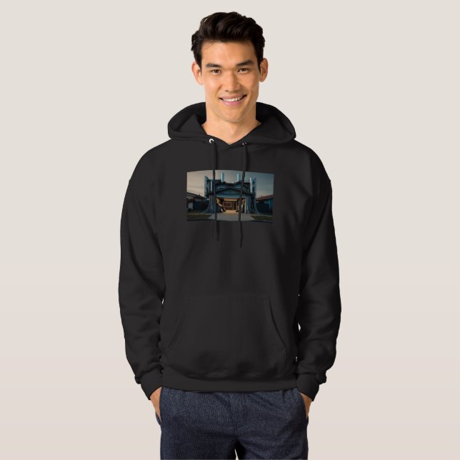 Garage Tech Upgrade Herren schwarzer Kapuzenpullov Hoodie (Vorne ganz)