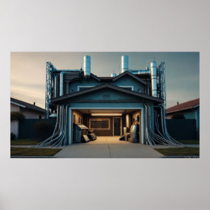 Garage Tech Upgrade Wert Mattposter Poster