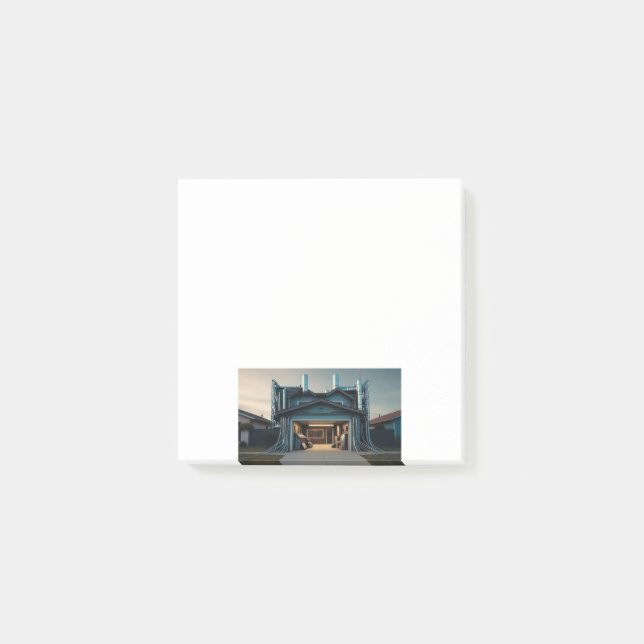 Garage Tech Upgrade white note pads Post-it Klebezettel (Vorderseite)