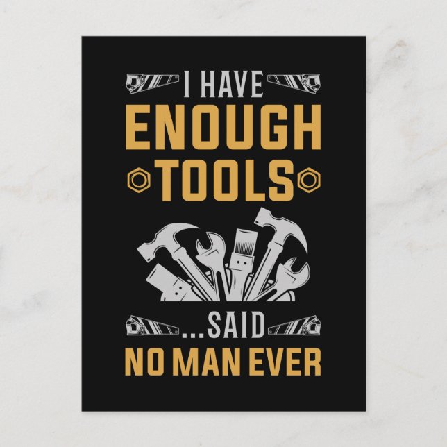 Garage Tools Funny Workshop Joke Postkarte (Vorderseite)