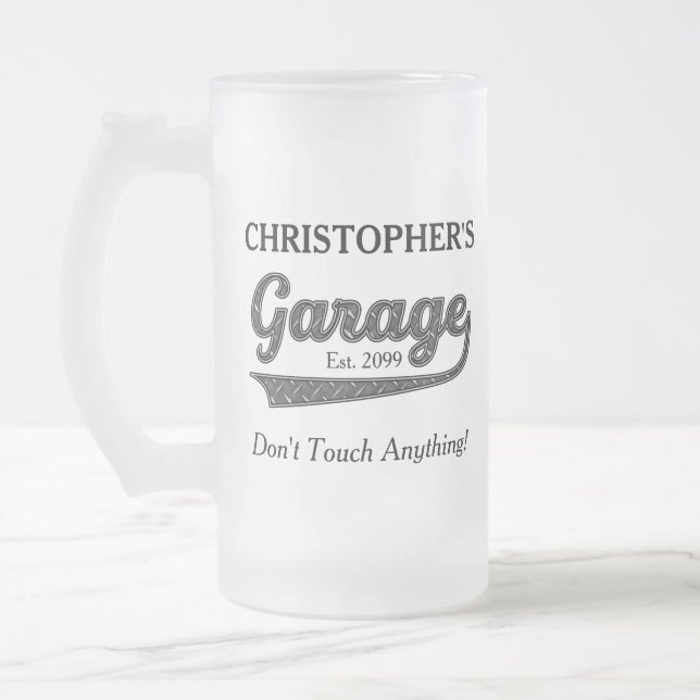 Garage Touch nichts Trinkbehälters Mattglas Bierglas (Links)