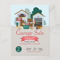 Garage Verkauf Postkarte