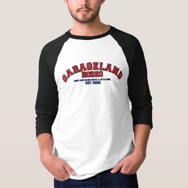 GarageLand Rode 2021 Raglan Retro Collegiate Logo T-Shirt (Vorderseite)