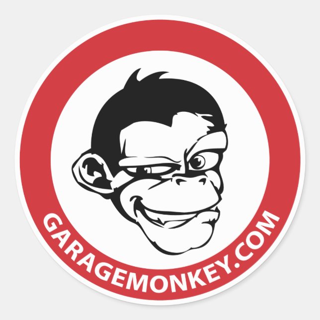 GarageMonkey-Aufkleber Runder Aufkleber (Vorderseite)