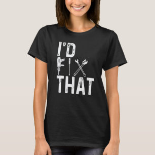 Garagenhandwerker ID Repariere Mechaniker Werkzeug T-Shirt